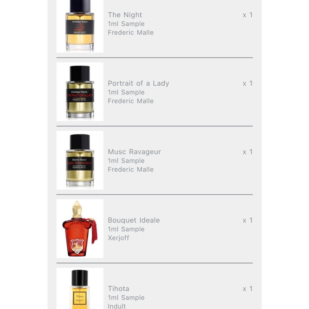16 FULL 1ml trials of high end niche fragrance - Picture 2 of 5